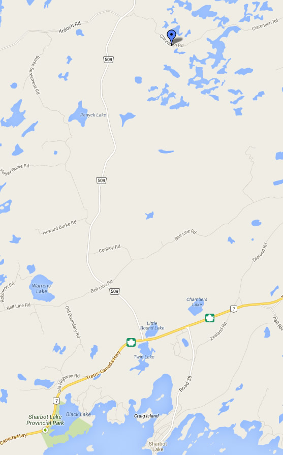 Google map showing location of Blue Skies Music Festival